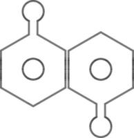 Flat style molecule icon. vector