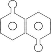 Flat style molecule icon. vector