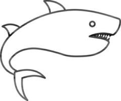 Character of a whale. vector