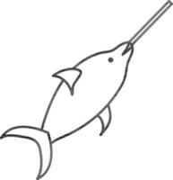 Character of swordfish. vector