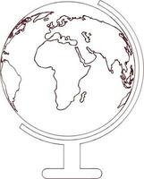 Flat illustration of World Globe. vector