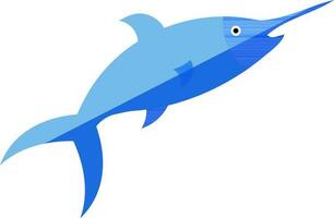 Character of a needlefish. vector