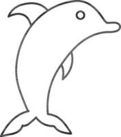 personaje de un delfín. vector