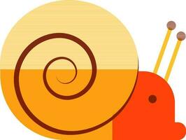 Character of a shiny snail. vector