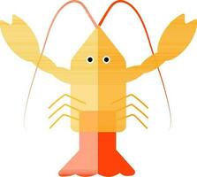 Character of a lobster on white background. vector