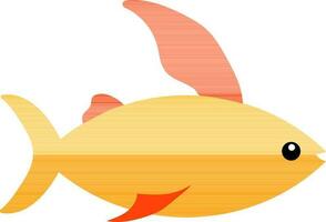 personaje de un pescado en plano estilo. vector