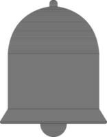 Isolated silhouette of Bell in black color. vector