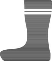 Black color boot icon in flat style. vector