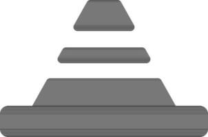 Sign or symbol of traffic cone. vector
