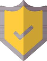 Security shield with check mark sign. vector