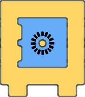 Yellow and blue Safe illustration. vector