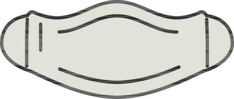 Protective Mask icon in gray color. vector