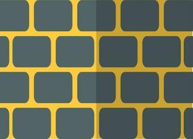 Wall icon in yellow and gray color. vector