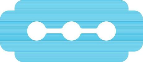 Blue color of blade icon in flat style. vector