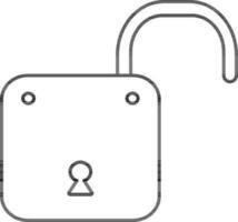 Sign or symbol of Open lock. vector