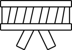 Traffic Barrier icon in flat style. vector