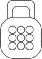 Isolated icon of Security lock. vector