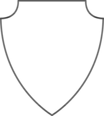 Line art illustration of shield.