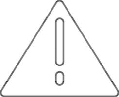 Thin line art icon of Warning. vector