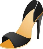 Woman high heel shoe. vector