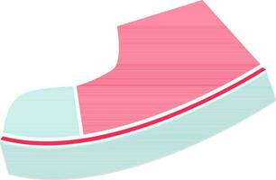 Shoe in pink and blue color. vector