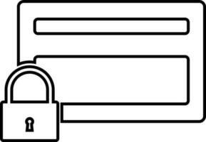 Credit card security Illustration in flat style. vector