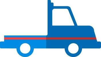 Half shadow icon of truck in flat style. vector
