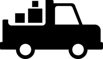 Illustration of delivery truck in flat style. vector