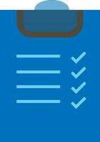 Blank checklist in blue and grey color. vector