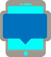 Blank chatting box on smartphone. vector