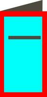 Red and blue open door. vector