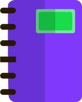 Blank diary in purple and green color. vector