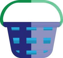 Blue and green basket. vector