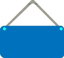 Blank signboard in blue and grey color. vector