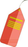 Blank tag in red and yellow color. vector