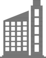 Building in black and white color. vector