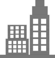 Building in black and white color. vector