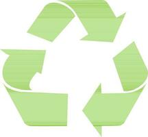 Recycle symbol in green color. vector