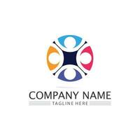 succes logo team work brand and business logo, vector community, unity colorful and friendship , partner teamwork care logo