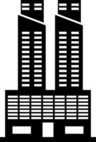 Building in black and white color. vector