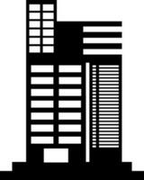 edificio en negro y blanco color. vector