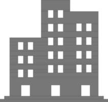 Flat style illustration of building. vector