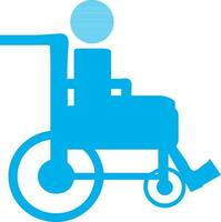 Illustration of disabled handicap symbol. vector