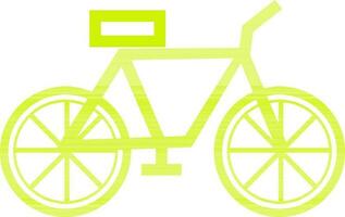 Flat illustration of green bicycle. vector