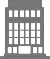 Building in black and white color. vector