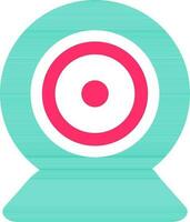 Green and pink  web camera. vector