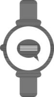 Chating app symbol in smartwatch. vector