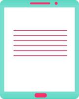 Blank tablet screen in flat style. vector