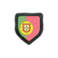 Shield of Portugal national flag color. vector