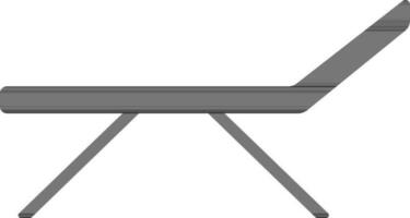 Side view of beach chair or lounger icon. vector